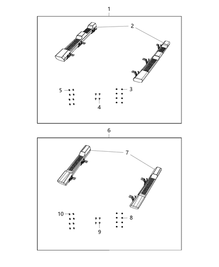 Running Board Kit Full Diagram for 82210571AD