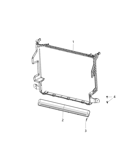 Shroud Radiator Diagram for 68256142AA