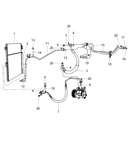 Cap A/C Charge Valve Diagram for 68377396AA