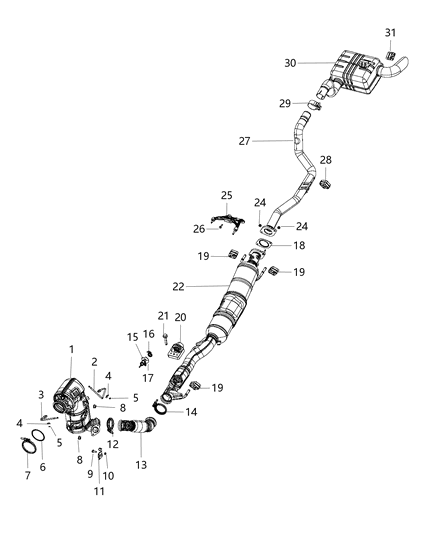 Tube DPF Pressure Diagram for 68323787AA