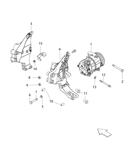 Bushing Bracket Diagram for 4627625AA