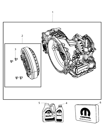 Converter Kit Torque Diagram for 5093926AE