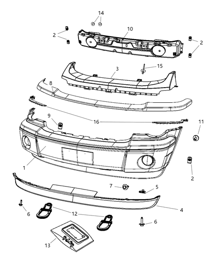 Fascia Front Primed Diagram for 68002921AA