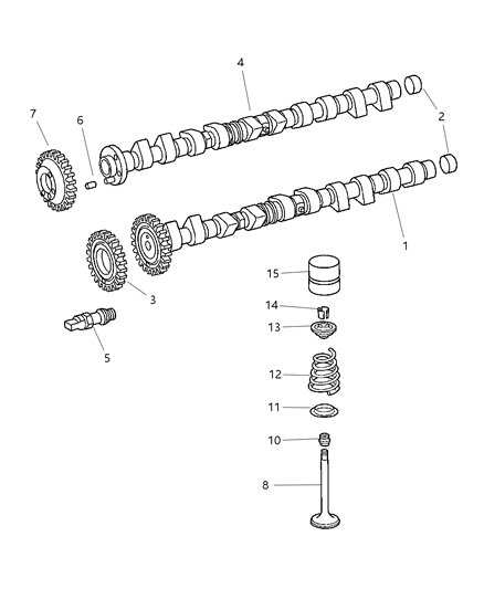 2024 Ram ProMaster 2500 Follower Camshaft Fuel Pump Drive Diagram for 5086157AB