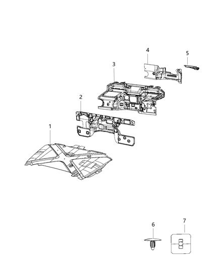 2020 Ram 2500 Silencer Dash Panel Diagram for 5057713AE
