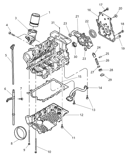 2019 Dodge Durango Cover Timing Case Diagram for 4777836AC