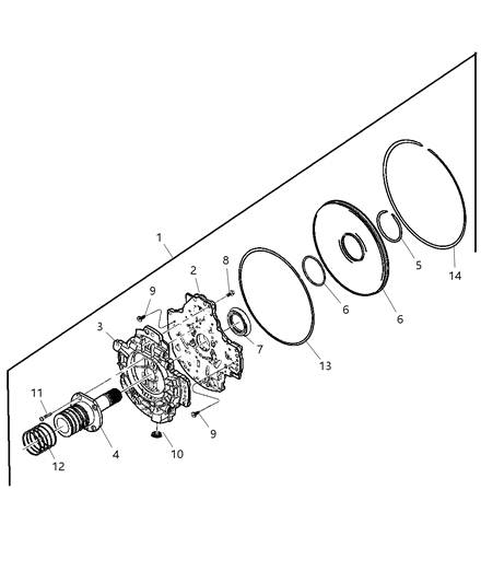 1999 Jeep Grand Cherokee Pump Package Transmission Diagram for 5072589AA