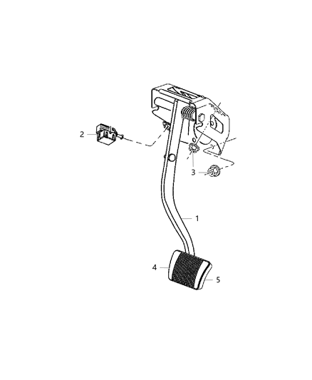 2015 Dodge Challenger Pad Pedal Diagram for 68048939AA