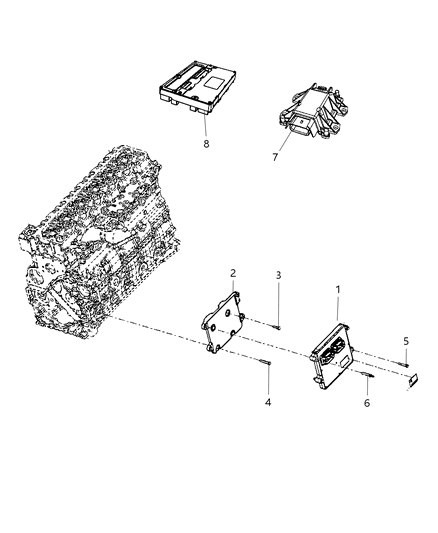 1991 Chrysler Imperial Bolt M8X1.25X35 Diagram for 68014974AA