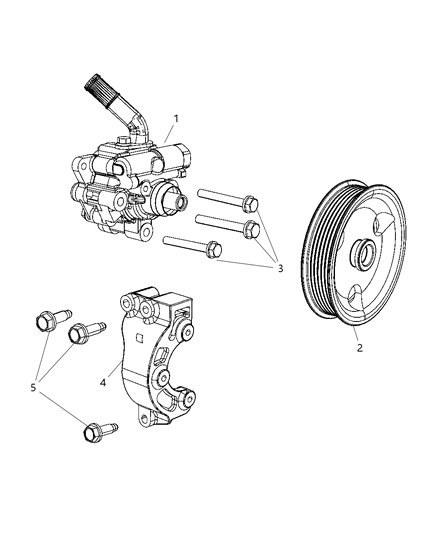 Pump Power Steering Diagram for R8068641AB