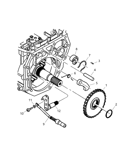 2005 Jeep Grand Cherokee Pawl Parking Sprag Diagram for 4799744AD