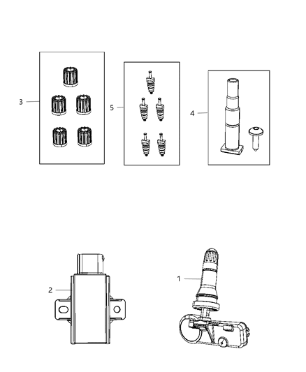 2002 Dodge Caravan Module Tire Pressure Monitoring Diagram for 56029467AF