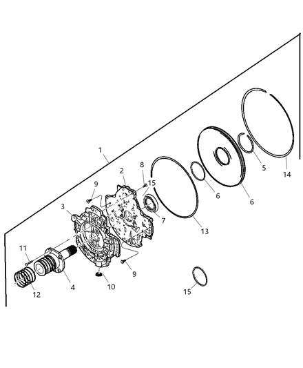 2001 Dodge Dakota Seal Sump Filter Diagram for 4799964AB