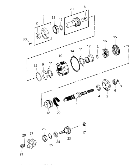 2023 Jeep Grand Wagoneer Flange, Yoke, Front Output Shaft, With Slinger Diagram for 4798120