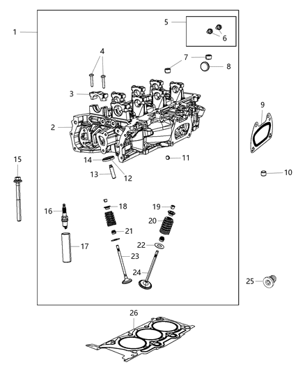 2021 Dodge Durango Spark Plug Diagram for SP225755AA