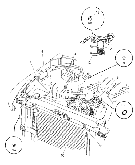 Accumulator Suction And Discharge Line Diagram for 55055838AE
