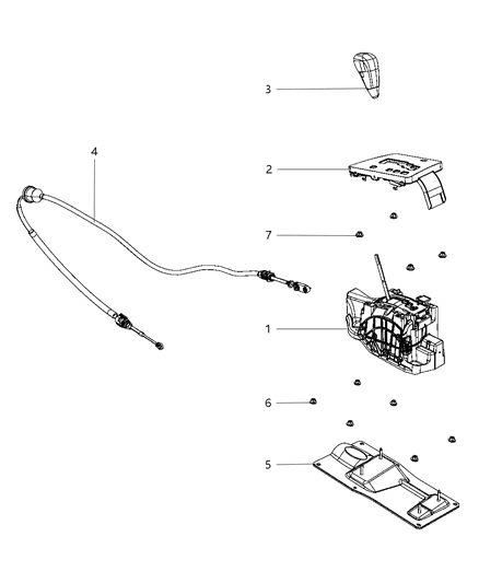 Shift Control Cable Diagram for 4578758AB