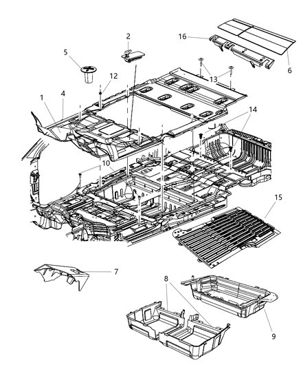 Carpet Floor Diagram for 1EQ53HL5AD