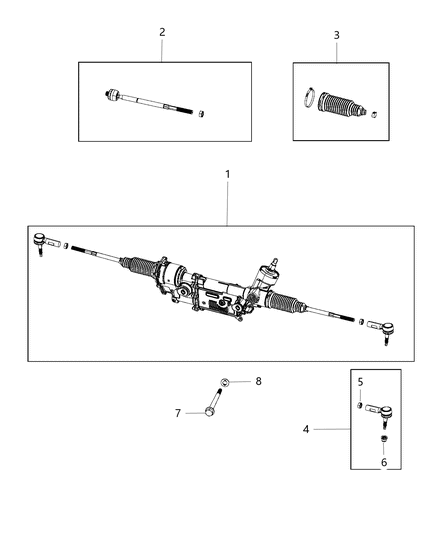 Gear Rack And Pinion Electric Diagram for 68256617AD