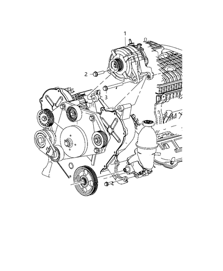 1987 Dodge Aries Generator Engine Diagram for 56028697AG
