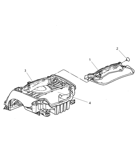 2005 Dodge Viper Tray Kit Cargo - Flexible Diagram for 5029836AC