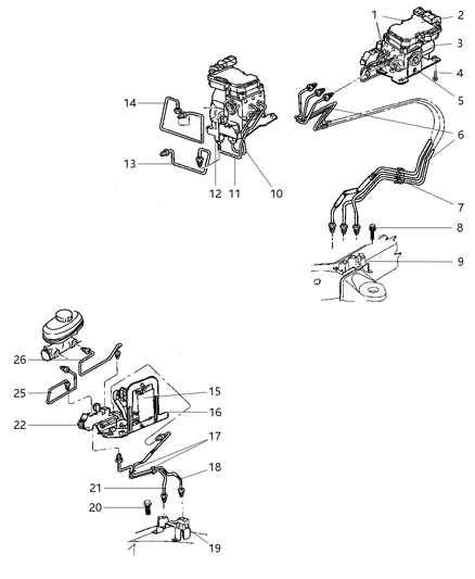 2004 Chrysler PT Cruiser Tube Brake Diagram for 52009487AC
