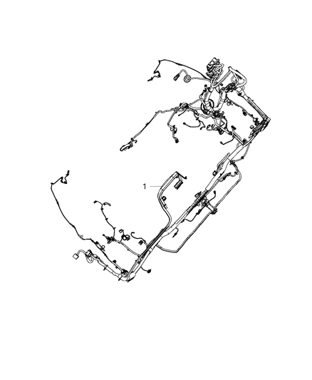 2018 Dodge Grand Caravan Wiring Body Left, Driver Side Diagram for 68369016AB