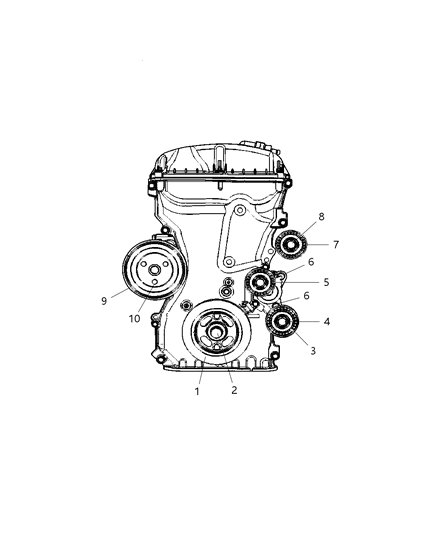 2007 Dodge Caliber Pulley Idler Diagram for 4891596AB