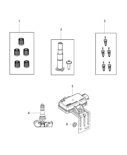 1988 Jeep J20 Module Tire Pressure Monitoring Diagram for 68260735AC