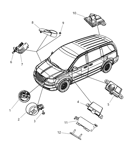 Receiver Alarm Diagram for 5026075AA