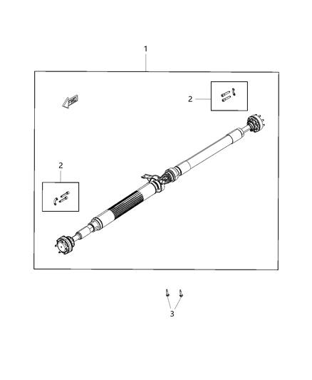 Shaft Drive Rear Diagram for 68261528AA