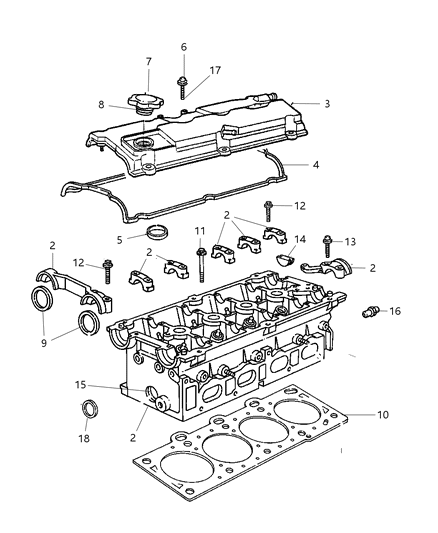 Head Cylinder Diagram for R8249421AA