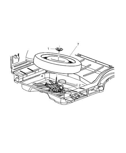 1994 Dodge B250 Wrench Wheel Lug Nut Diagram for 4782999AC
