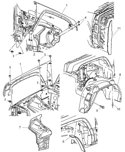 Fender Front Diagram for 55369218AA