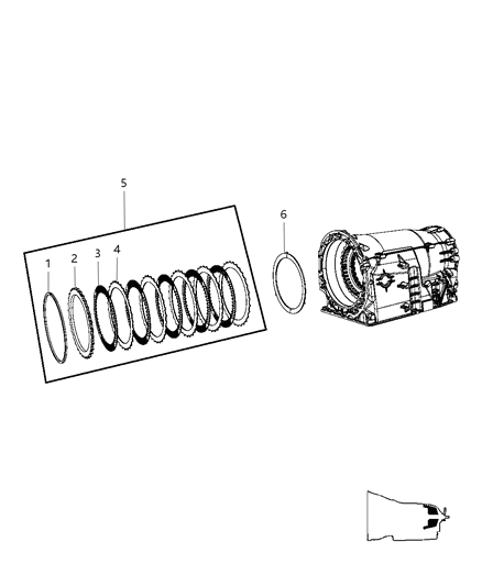 2012 Jeep Wrangler Disc Outer Diagram for 52108017AA
