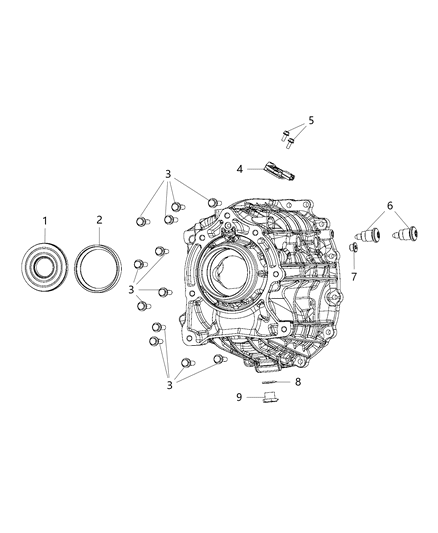 Plug Transmission Case Diagram for 68331279AA