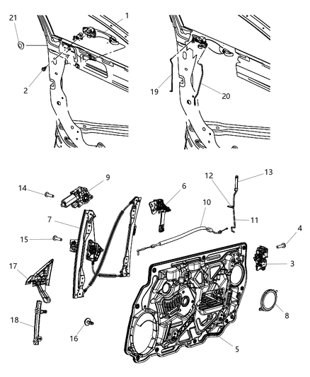 Latch Front Door Diagram for 4589238AJ
