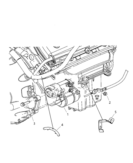 1994 Dodge B250 Starter Engine Diagram for 4896464AC