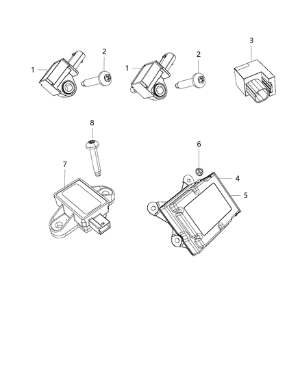 Module Occupant Restraint Diagram for 68405937AA