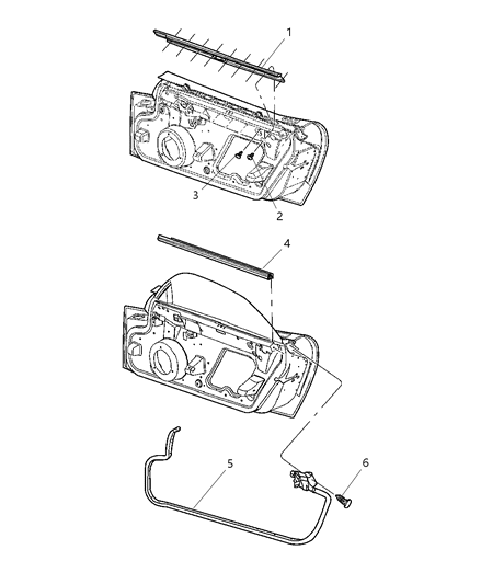 Weatherstrip, Door Belt Inner Diagram for 4865579AA