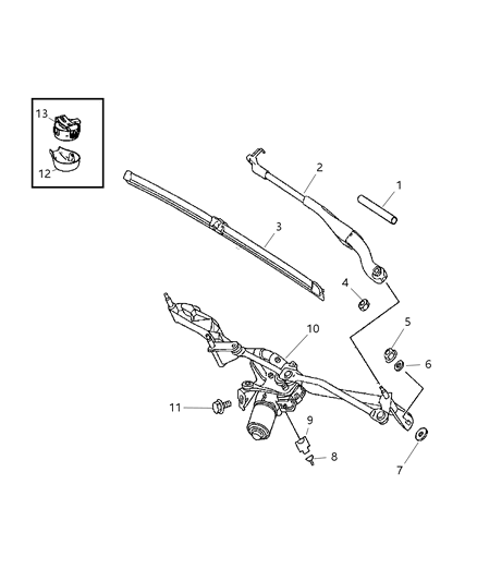 Wiper Diagram for 68017436AA
