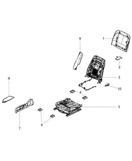 1995 Dodge B2500 Cover Track Rear Diagram for 1UV50GT5AA