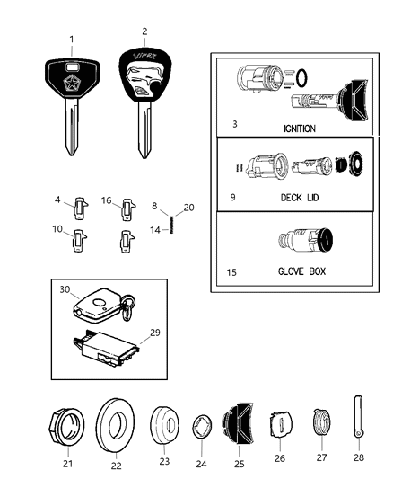 Key, Ignition Diagram for 4883828AA