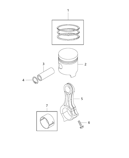 Ring Piston Pin Diagram for 68133309AA