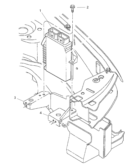 2000 Dodge Stratus Module Engine Controller Diagram for 4606656AA