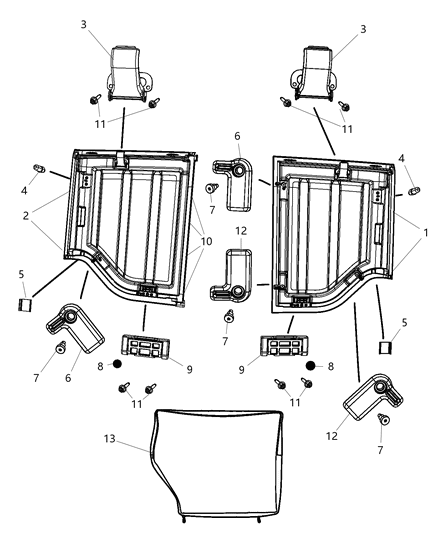 Panel Targa Top Left, Complete With Hardware Diagram for 1MR07RXFAA