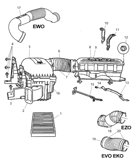 Resonator Throttle Body Diagram for 53032463AF