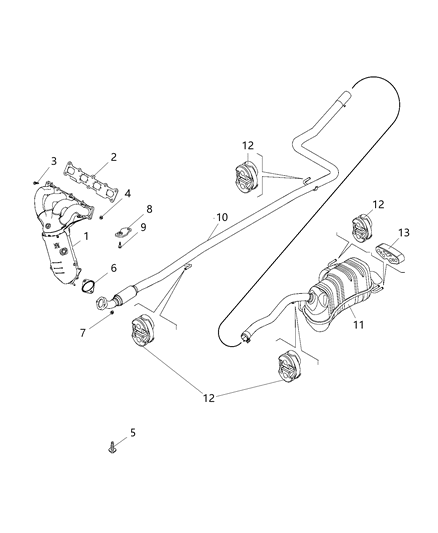 1987 Jeep Comanche Bracket Exhaust Hanger Diagram for 68260373AA