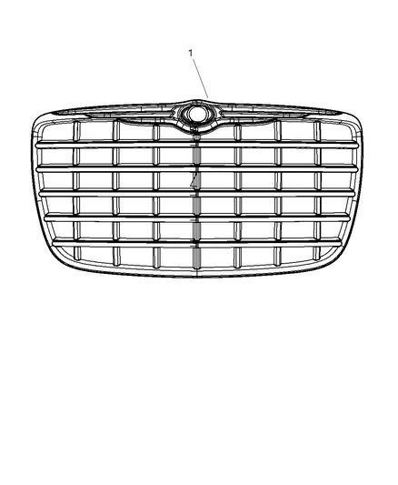 1991 Dodge B250 Grille Radiator Diagram for 1CH87CB6AA