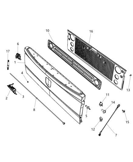 Tailgate Diagram for 68362566AF
